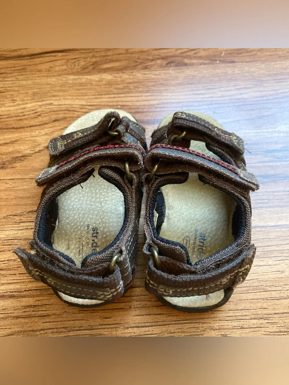 5/$15 Stride Rite Scooter Kids Brown Velcro Sandals 7
